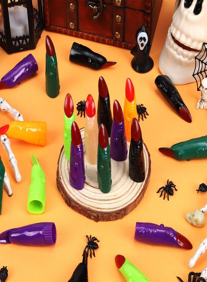 Zenoble 162PCS Halloween Witch Fingers 6 Colors Fake Witch Fingers Claws Nails Colorful Plastic Finger Pointers for Kids Reading Halloween Cosplay Costume Party Decorations - Image 5